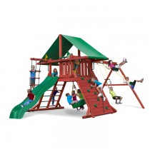 Sun Valley I Swing Set with Green Vinyl Tarp